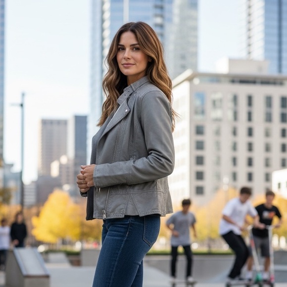 Black Rivet Jackets & Blazers - Stylish, comfy and multi fashionable:Black Rivet moto style jacket